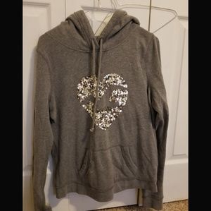 Hollister Sequin Grey Hoodie